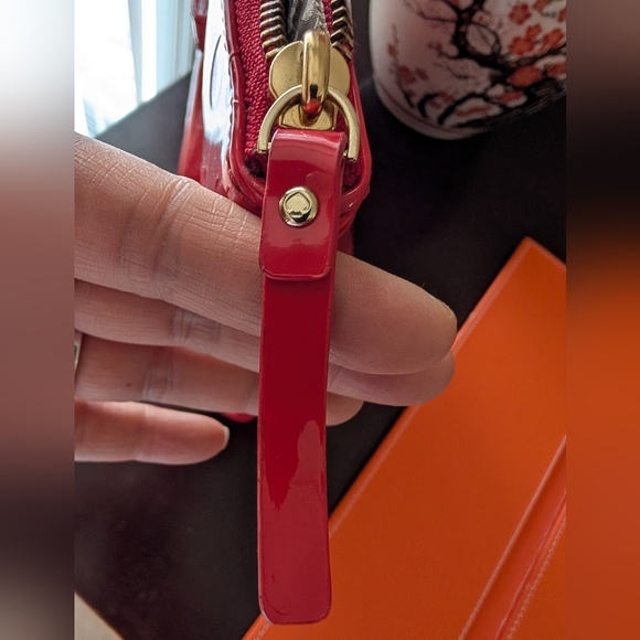 Kate Spade Camellia Street Polyvinyl Shiny Red Tote bag - Picture 8 of 14